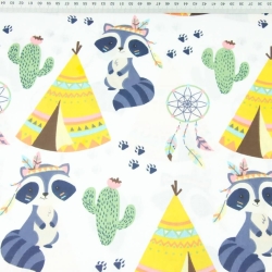 Baumwolle 100% Indianische Schuppen auf weißem Hintergrund  