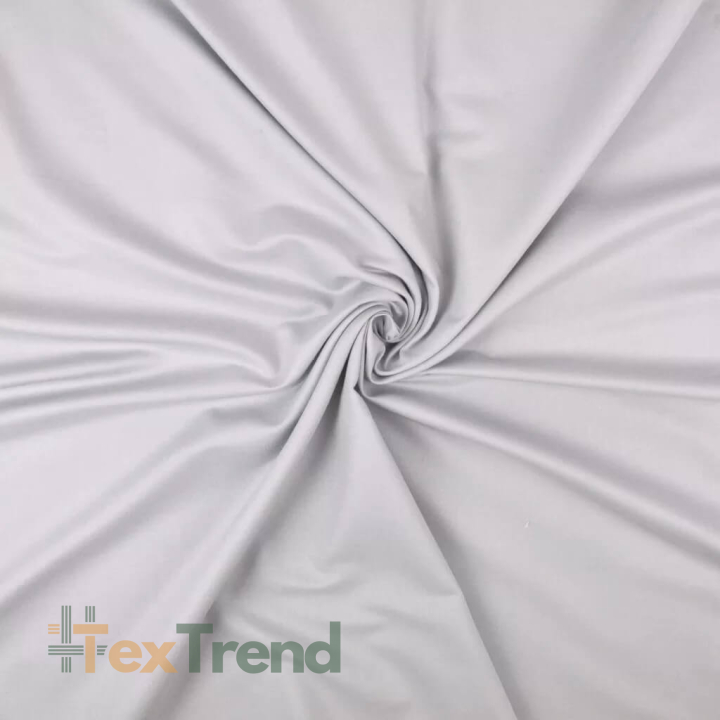 Helles graues Baumwollsatin - 220cm