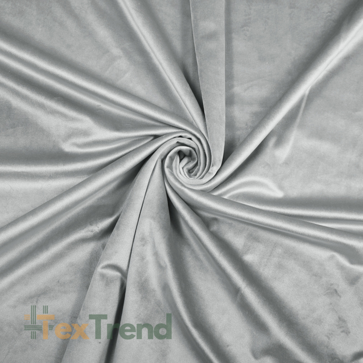 Samt Vorhangstoff - alabastergrau  