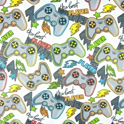 Baumwolle 100% Computerspiele auf weißem Hintergrund  