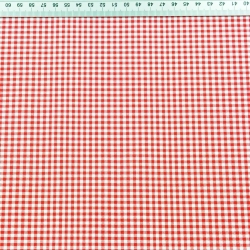 Tischdeckenstoff fleckenabweisend - kleine rote Vichy-Karos  