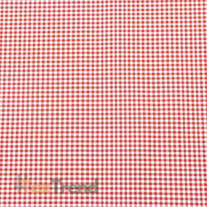 Tischdeckenstoff fleckenabweisend - kleine rote Vichy-Karos  