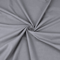 Baumwolle 100% einfarbig mittelgrau - 60  