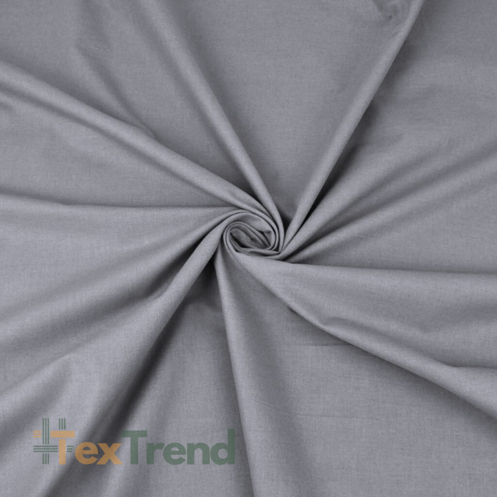 Baumwolle 100% einfarbig mittelgrau - 60  