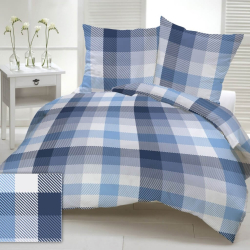 Baumwolle 100% blau-grau-dunkelblaue Karos  