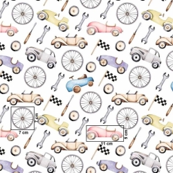 100% Baumwolle Werkstatt auf weißem Hintergrund  