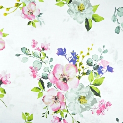 Baumwolle 100% große Apfelbaumblumensträuße auf weißem Hintergrund  