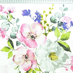 Baumwolle 100% große Apfelbaumblumensträuße auf weißem Hintergrund  