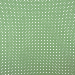 Baumwolle 100% Punkte 4mm weiß auf frühlingsgrünem Hintergrund  