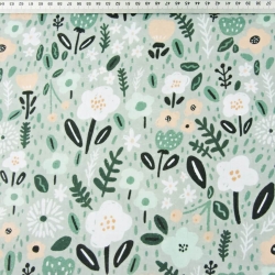 Baumwolle Musselin Double Gauze - Digitaldruck - Salbeiwiese  