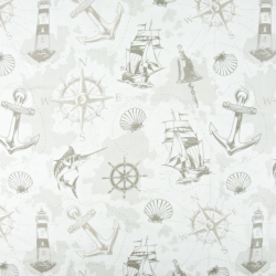 Baumwolle Musselin Double Gauze - Digitaldruck - Marine Muster  