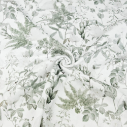 Baumwolle Musselin Double Gauze - Digitaldruck - Salbeiblätter  