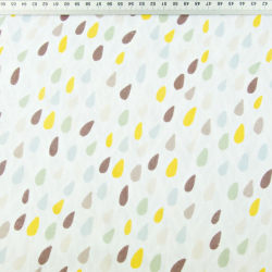 Baumwolle Musselin Double Gauze - Digitaldruck - Bunte Tropfen