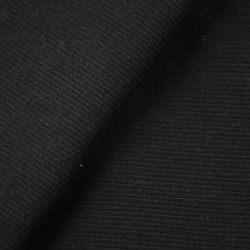 Rippstrickstoff (Bündchen) - schwarz  