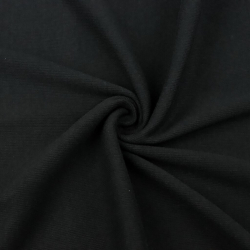 Rippstrickstoff (Bündchen) - schwarz  