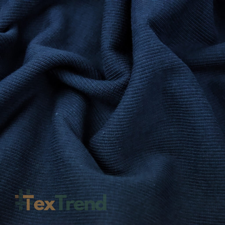 Rippstrickstoff (Bündchen) - marineblau  