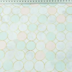 Baumwoll-Musselin Double Gauze - Digitaldruck - Bunte Kreise  