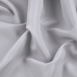 Tischdeckenstoff fleckenabweisend hellgrau - Leinenmuster  