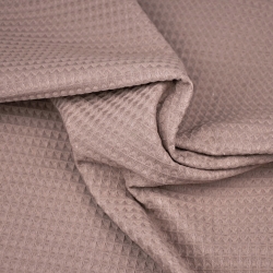 Dünner Baumwoll-Waffelstoff - dunkles schmutziges Rosa  