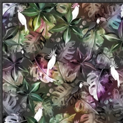 Jersey-Stoff Dschungel mit Papageien - Digitaldruck  