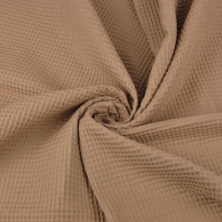 Dünner Baumwoll-Waffelstoff - Karamell  