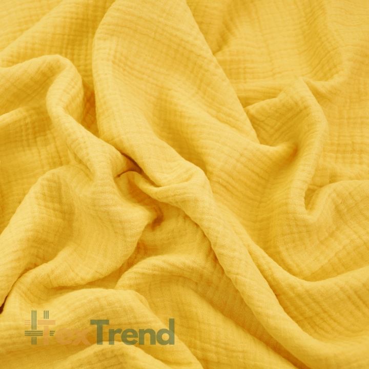 Musselin Double Gauze zitronengelb (Lemon Drop)  