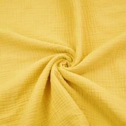 Musselin Double Gauze zitronengelb (Lemon Drop)  