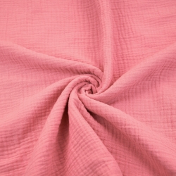 Musselin Double Gauze lachsrosa (Salmon rose)  