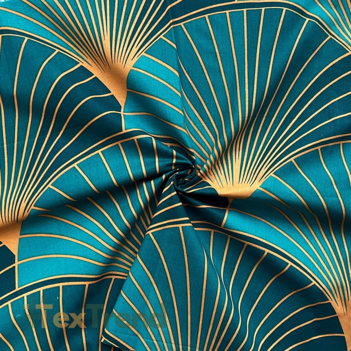 Baumwolle 100% orange-grüne Fächer  