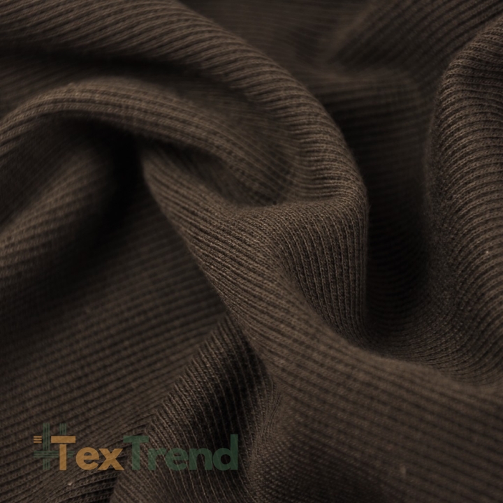 Rippstrickstoff (Bündchen) - braun  