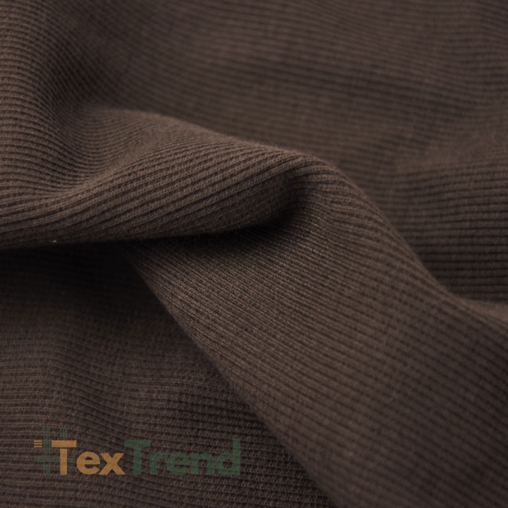 Rippstrickstoff (Bündchen) - braun  