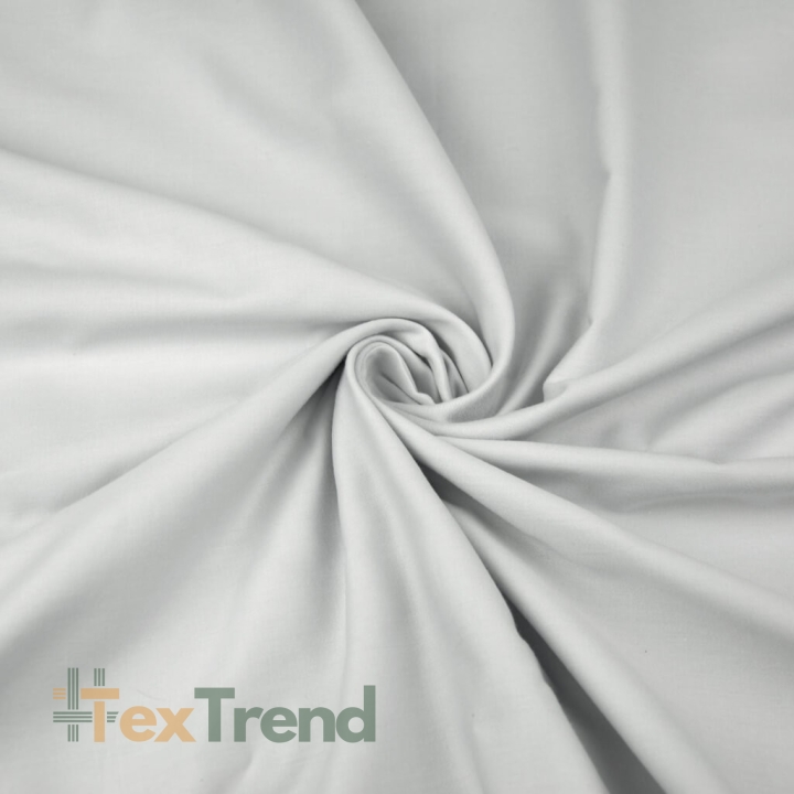 Baumwolle Satin Premium - perlgrau  