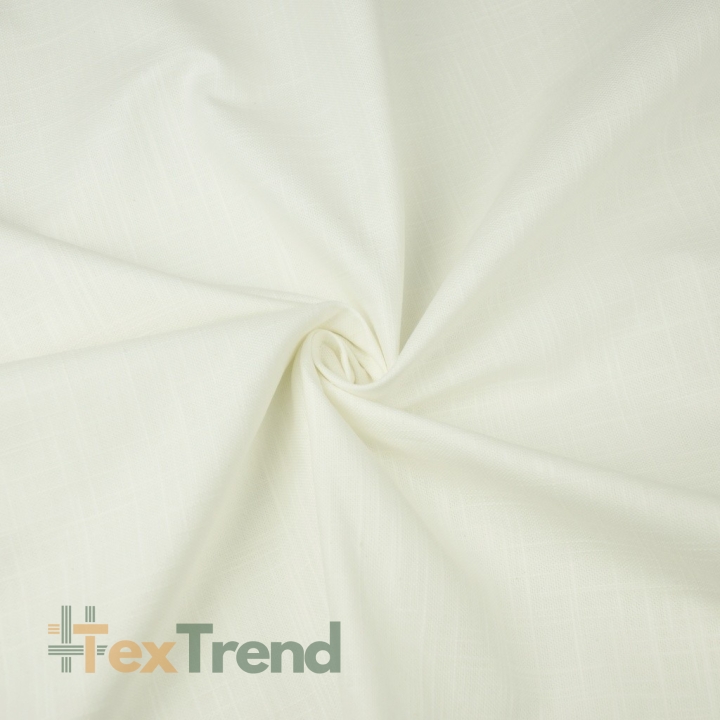 Leinen mit Baumwolle Tischdecke - 240g - 145cm - creme  