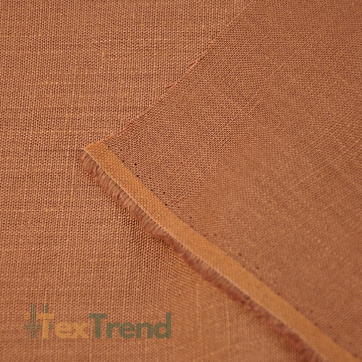 Leinen Vorhang - 260g - 154cm - ziegelrot  