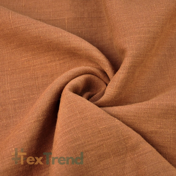 Leinen Vorhang - 260g - 154cm - ziegelrot  