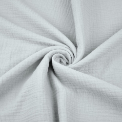 Musselin Double Gauze hellgrau (Silber)  