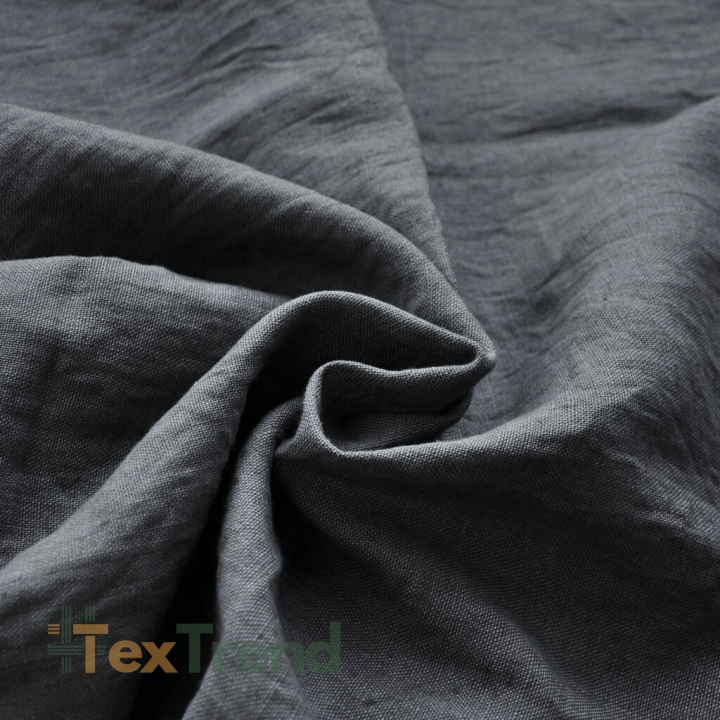 Leinen Vorhang - 450g - 140cm - dunkelgrau  
