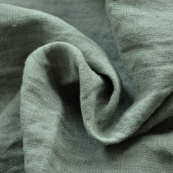 Leinen Vorhang - 380g - 139cm - olivgrün  