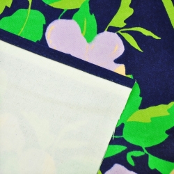 Liegegewebe Blumen heide-aprikose auf navy Hintergrund  