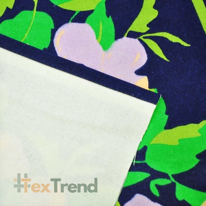 Liegegewebe Blumen heide-aprikose auf navy Hintergrund  