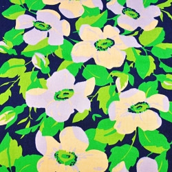 Liegegewebe Blumen heide-aprikose auf navy Hintergrund  