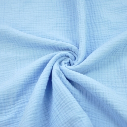 Musselin Double Gauze blau (Himmelblau)  