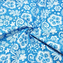 Baumwolle 100% weiße Serviette auf türkisfarbenem Hintergrund  