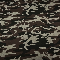 Baumwolle 100% Muster MORO braun-grau-schwarz  