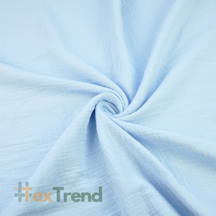 Musselin Double Gauze hellblau (Babyblau)  