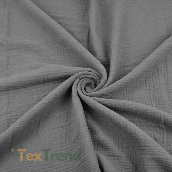 Musselin Double Gauze grau (Grau)  
