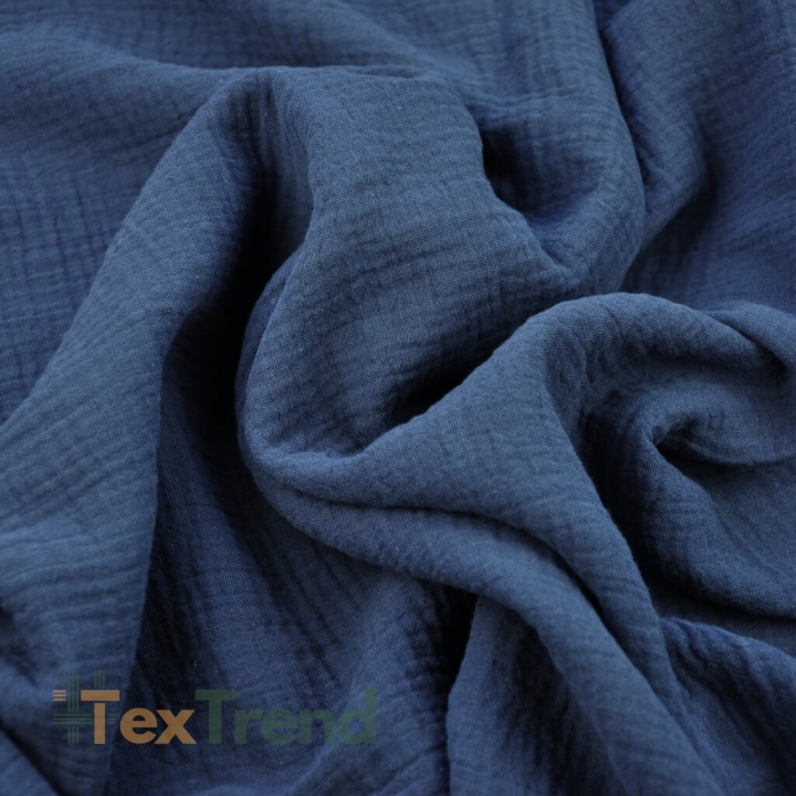 Musselin Double Gauze navy (Marine)  