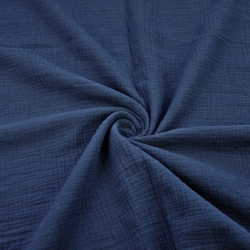 Musselin Double Gauze navy (Marine)  