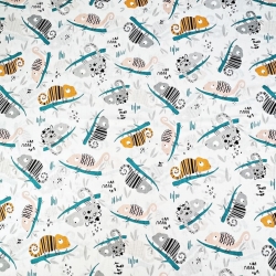 Baumwolle 100% Chamäleons orange-aprikose  