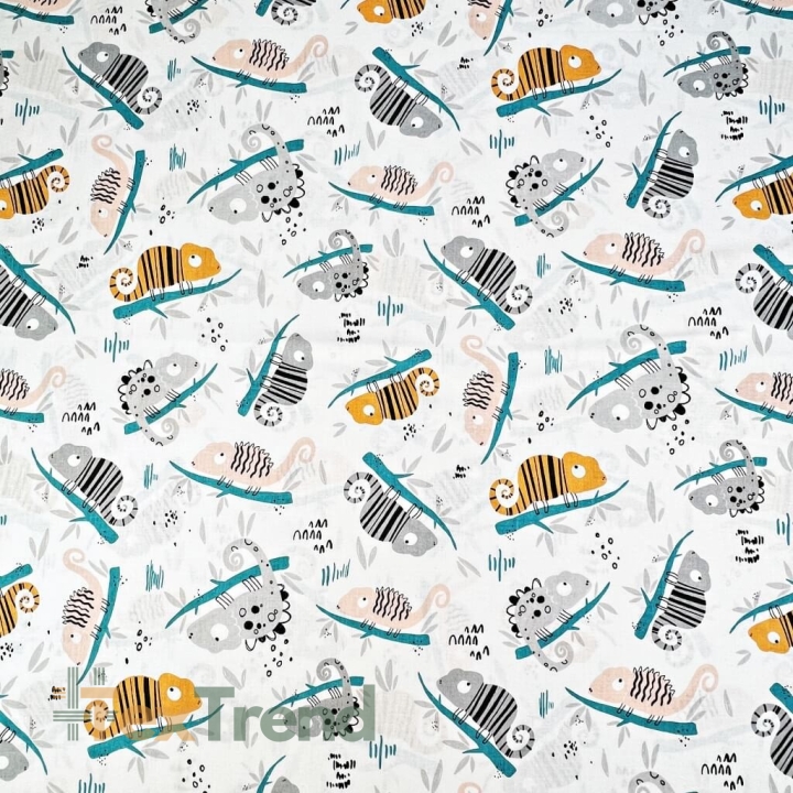 Baumwolle 100% Chamäleons orange-aprikose  